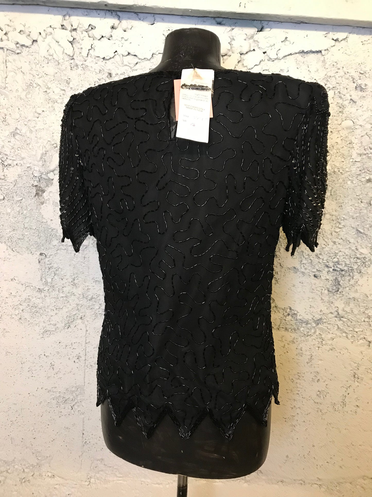Denise Elle Beaded 80s Top
