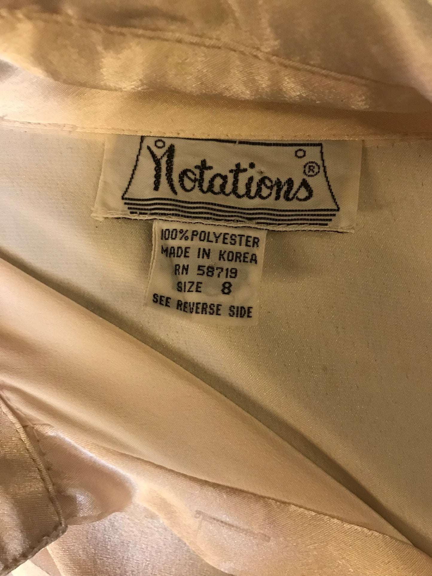 Notations Cream Top