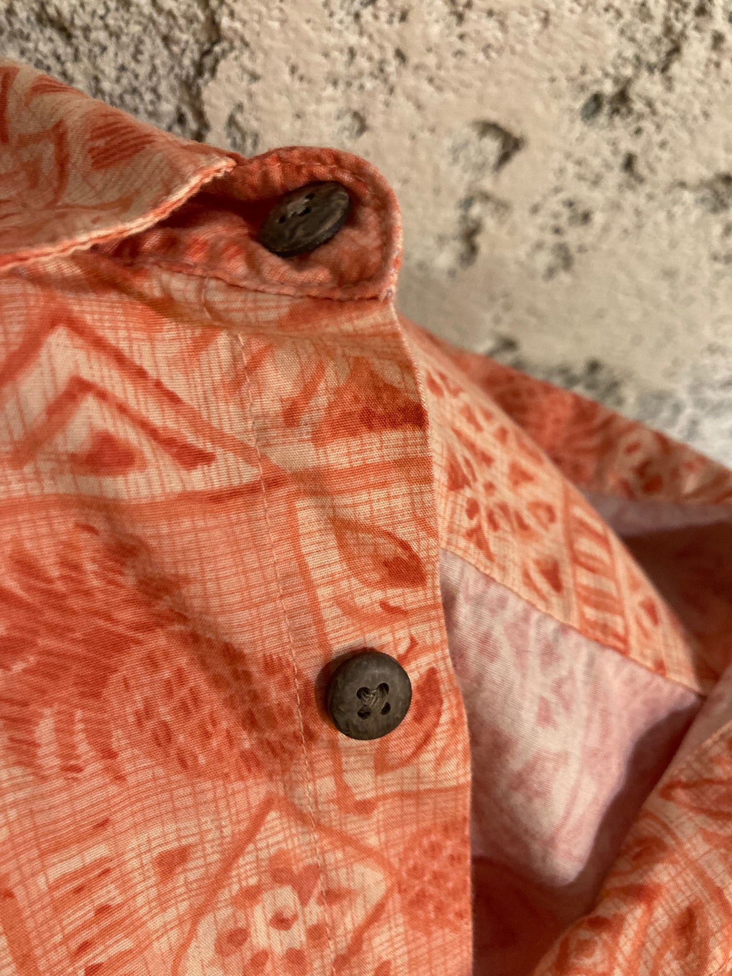Vintage Orange Hawaiian Buttondown