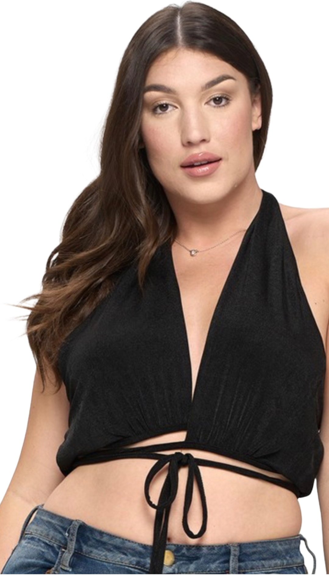 My Goodies Slinky Halter Top -CURVES