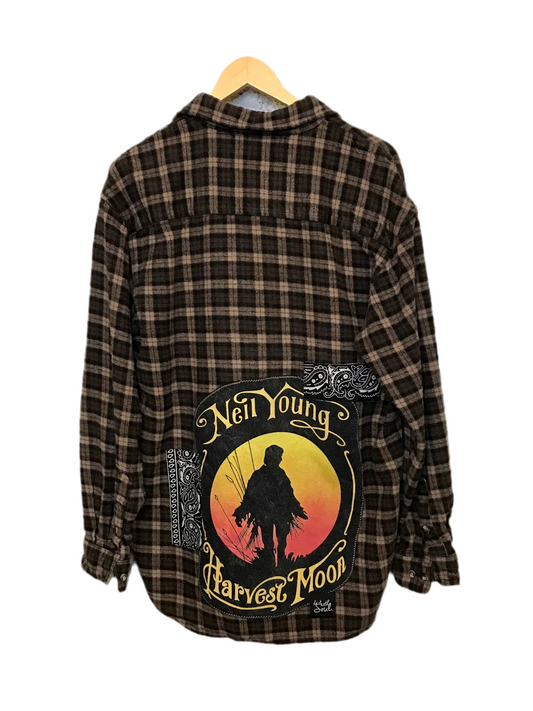 Harvest Moon Neil Young Fan Flannel