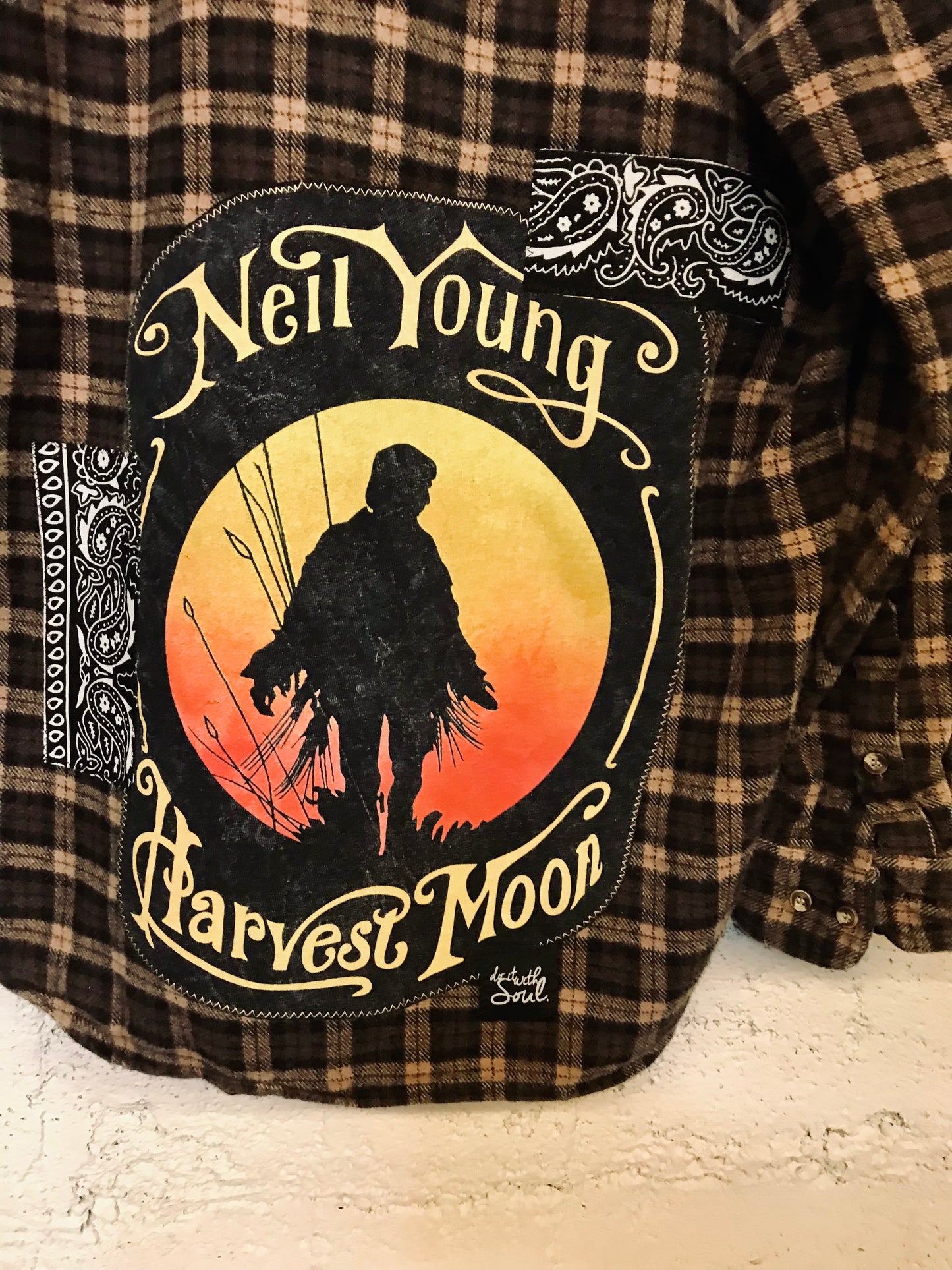 Harvest Moon Neil Young Fan Flannel