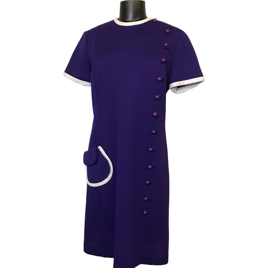 Purple 60s Mod Dress